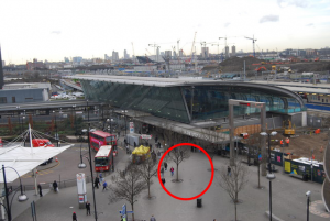 Punto di ritrovo alla stazione di Stratford
