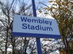 Il cartello che segnala lo stadio di Wembley