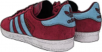 Scarpa Adidas Gazelle claret & blue