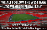I tifosi italiani del West Ham United si preparano per Wembley